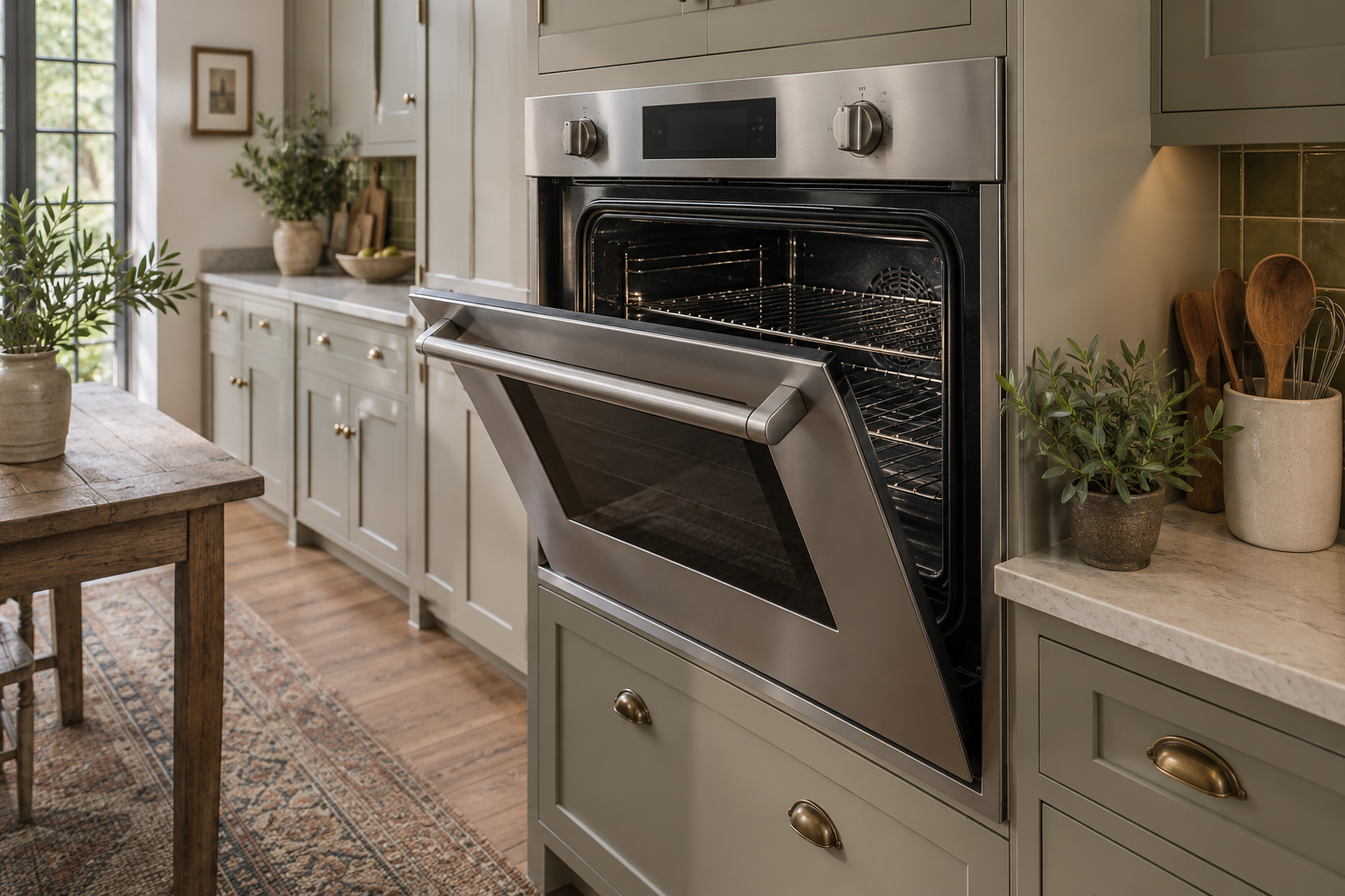 Illustrative Viking oven in a residential kitchen — AI image for Viking Repair Easton
